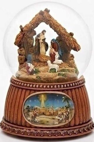 089945494976 Musical Revolving Nativity Dome