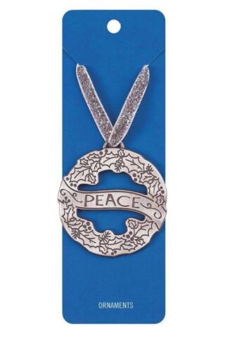 603799093347 Wreath With Peace (Ornament)