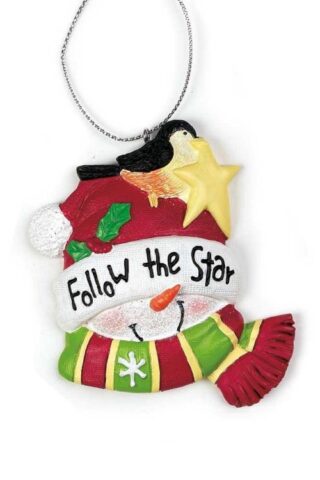 603799420433 Follow The Star Snowman Head (Ornament)