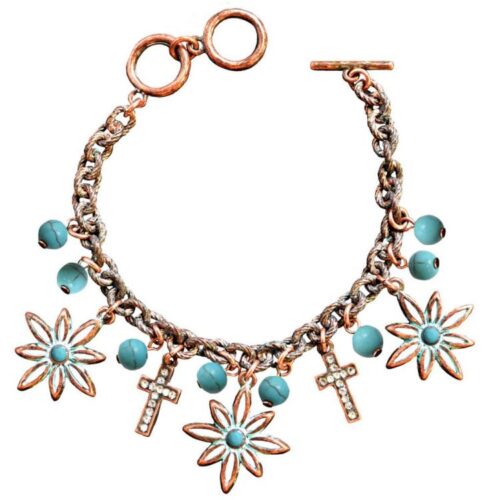 612978359181 Faith Gear Flower Cross (Bracelet/Wristband)