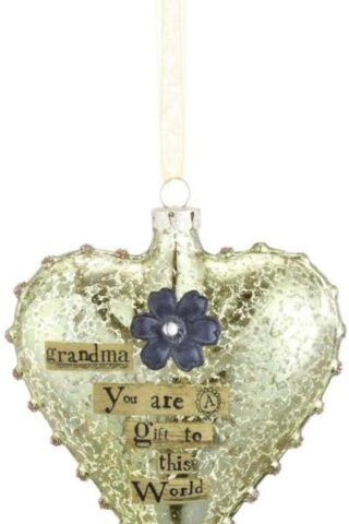 638713360632 Grandma Glass Heart (Ornament)