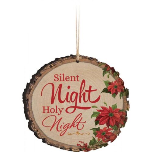 656200198940 Silent Night Holy Night Sliced Log (Ornament)