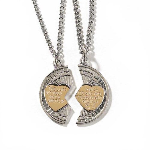 714611136422 2 Tone Mizpah Necklaces