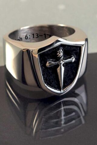 714611173625 ArmoRing Shield And Cross (Size 11 Ring)