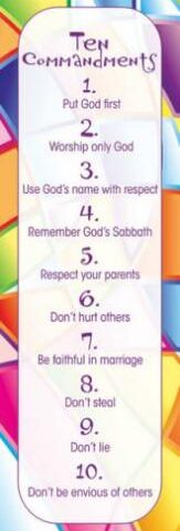 081407005485 Kids 10 Commandments Bookmarks