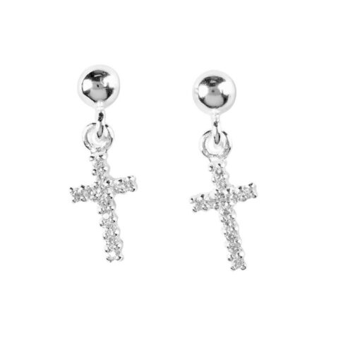 714611164296 CZ Cross Post (Earring)