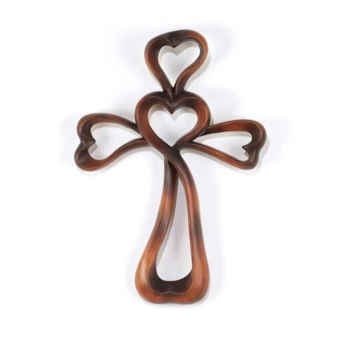 603799562027 Heart Shape Twists Cross