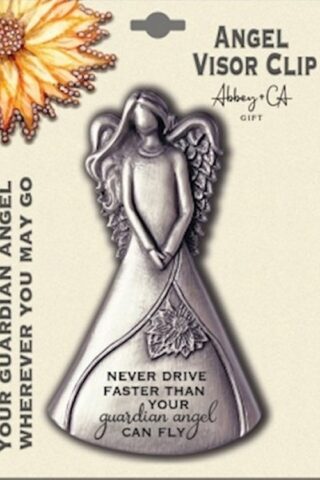 785525318037 Angel Visor Clip Never Drive Faster Than Your Guardian Angel Can Fly