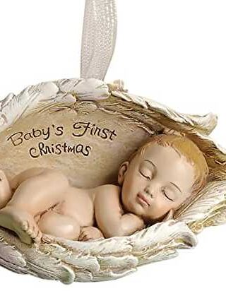 089945375220 Babys First Christmas Baby In Wings (Ornament)