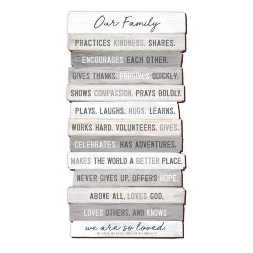 667665450368 Our Family Stacking Words Medium (Plaque)