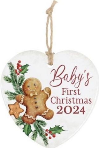 096069786658 Babys First Christmas Heart (Ornament)