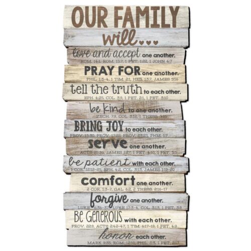 667665450177 Our Family Will (Plaque)