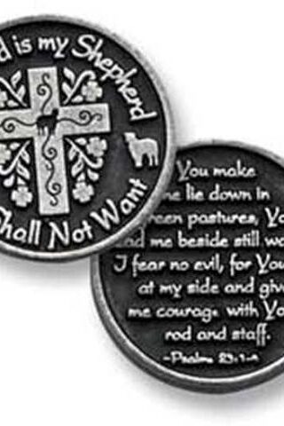 785525067232 Lord Is My Shepherd Cross Pocket Token