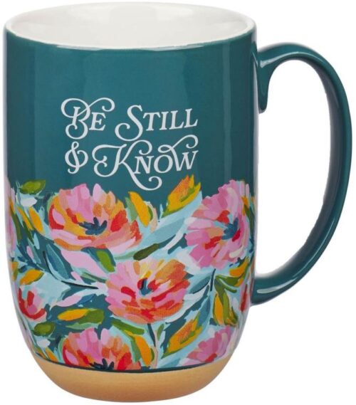 1220000325678 Large Inspirational Ceramic Coffee & Tea Mug for Women: Be Still & Know Encourag