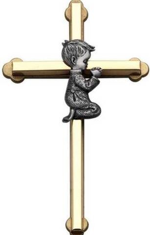 785525202862 Praying Boy Baby Cross