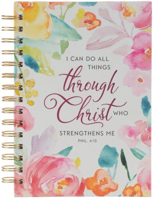 9781639520657 Journal w/Scripture for Women All Things Through Christ Philippians 4:13 Bible V