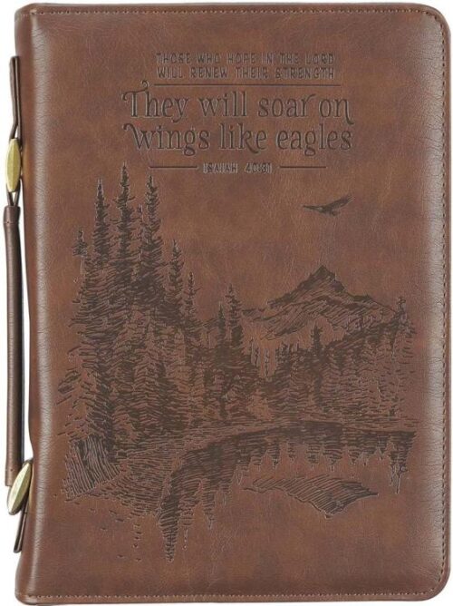 1220000136571 Men's Classic Bible Cover On Wings Like Eagles Mountain Isaiah 40:31