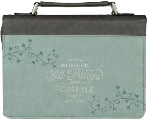 1220000137295 Women's Fashion Bible Cover All Things are Possible Matthew 19:26