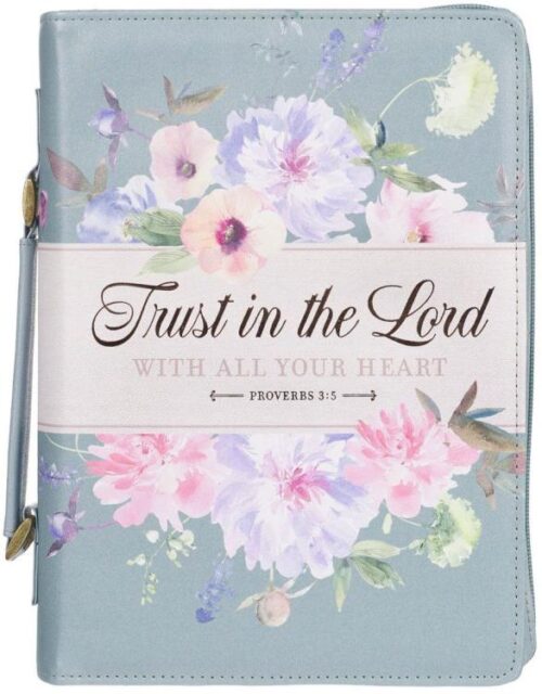 1220000325135 Fashion Vegan Leather Bible Cover for Women: Trust in the Lord Inspirational Scr