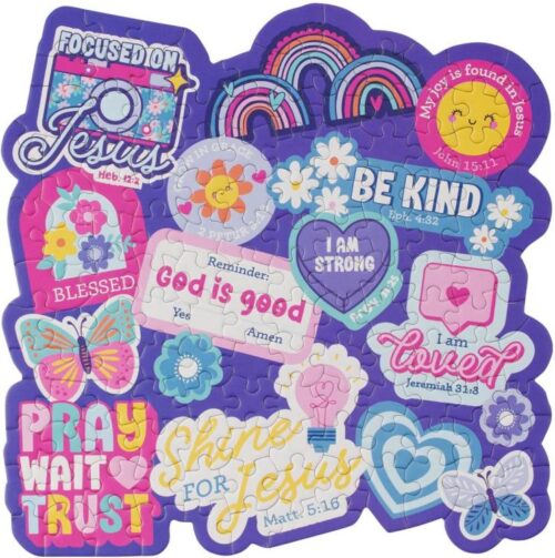 6006937170728 140 Piece Inspirational Scripture Boxed Mini Jigsaw Puzzle for Girls: Motivation