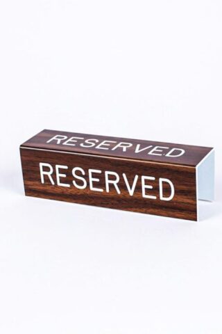 788200806836 Reserved Three Sided Pew Sign