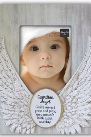 785525320634 Guardian Angel Wings Photo Frame With Easel And Hanger