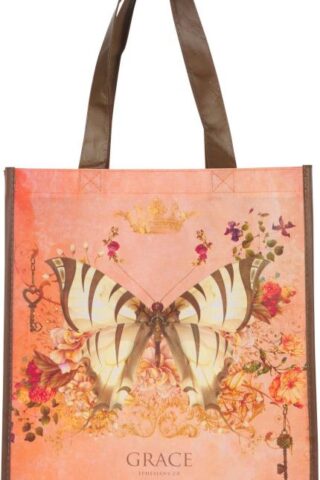 1220000322097 Floral Butterfly Reusable Multicolor Shopping Tote Bag for Women: Grace - Eph. 2