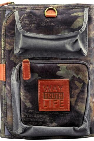 6006937120860 Tri-Fold Realtree Camo Bible / Book Organizer w/Way-Truth-Life" Badge (Large) C"