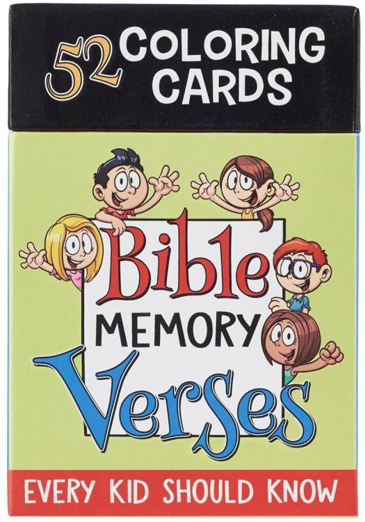6006937143487 52 Coloring Cards for Kids: Bible Memory Verses Every Kid Should Know