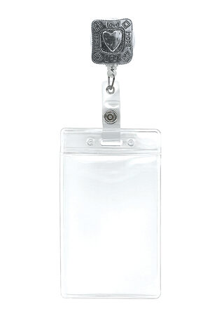 759830225465 Retractable ID Clip Peace Love Joy