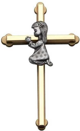 785525203517 Praying Girl Baby Cross