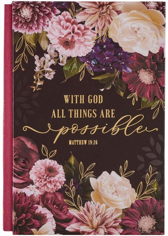 9781776371402 LG Journal for Women with God All Things Possible Mathew 19:26 Bible Verse Inspi